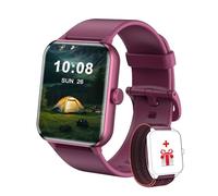 Rastreador de actividad física con llamadas inalámbricas para hombres y mujeres, reloj inteligente deportivo con monitorización de actividad, pantalla táctil de 1,86 pulgadas, con podómetro, E