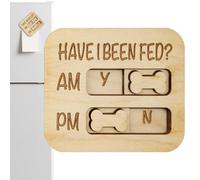 Rastreador De Alimentación para Mascotas, con Indicador Claro De Comedëro Am PM, 11,5 X 1 X 10 Cm, Señal De Recordatorio De Alimëntación para Perros con Hemos Sïdo Alimentados, Señal De Alimentación