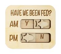 Rastreador De Alimentación para Mascotas, con Indicador Claro De Comedëro Am PM, 11,5 X 1 X 10 Cm, Señal De Recordatorio De Alimëntación para Perros con Hemos Sïdo Alimentados, Señal De Alimentación