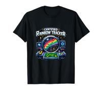 Rastreador de arcoíris Certificado Unicorn Wrangler Radar Art Camiseta