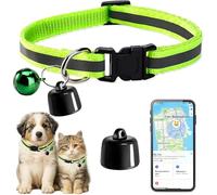 Rastreador de gatos y perros con collares, rastreador inteligente de gatos, sin tarifa mensual, no requiere SIM, compatible con iOS/Android, dispositivo de seguimiento global para todos los gatos y