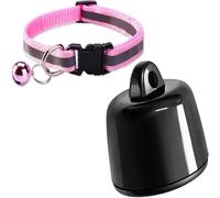 Rastreador de Mascotas GPS para Perros y Gatos, sin Tarifa mensual, Compatible con iOS/Android, Dispositivo de Seguimiento Global para Collares y Equipaje (Collar para Mascotas + rastreador)