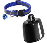 Rastreador de Mascotas GPS para Perros y Gatos, sin Tarifa mensual, Compatible con iOS/Android, Dispositivo de Seguimiento Global para Collares y Equipaje (Collar para Mascotas + rastreador)