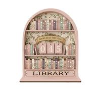 Rastreador De Mostrador De Libros, Mejora De La Estética Del Estante, 18 Cm, Letrero De Decoración De Estantería De Madera Vintage, Accesorio De Exhibición De Mostrador De Progreso De Lectura, Colocac