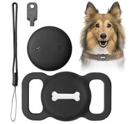 Rastreador de posición para perro sin suscripción, con carcasa de silicona y resistente al agua, rastreador de mascotas con soporte para el cuello, no es un dispositivo GPS para monitoreo, funciona