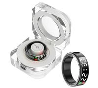 Rastreador de salud con anillo inteligente con pantalla LED, frecuencia cardíaca portátil durante el sueño, rastreador de presión arterial, oxígeno en sangre, anillo inteligente for mujeres y hombres(