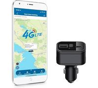 Rastreador GPS 4G LTE, dispositivo de seguimiento GPS 4G oculto sin suscripción Coche Encendedor Doble Puerto de Carga USB Tipo C, ubicación en tiempo real, alarma vibratoria, alarma de cancelación
