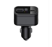 Rastreador GPS 4G LTE, Dispositivo de Seguimiento GPS 4G sin suscripción Coche Encendedor Doble Puerto de Carga USB Tipo C, ubicación en Tiempo Real, Alarma vibratoria, Alarma de cancelación