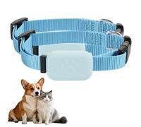 Rastreador GPS Gato Perro, Sin Suscripción Mensual, Collar Ajustable, Localización GPS, Impermeable Bluetooth, Larga Vida De La Batería, Rastreador para Animales,Compatible iOS Android (2pcs Azul)