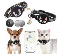 Rastreador GPS para gatos compatible con Apple Find My (solo iOS), etiquetas inteligentes con collar sin suscripción ni tarifa mensual, mini etiquetas de rastreo de mascotas en el aire para