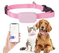 Rastreador GPS para gatos y perros - Rastreador sin suscripción para gatos (solo iOS) - Localización en tiempo real Find My App, impermeable y duradero, resistente al agua (IP67), color rosa
