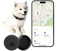 Rastreador inteligente de mascotas para collar de perros, rastreador de ubicación de mascotas con soporte, sin tarifa mensual, compatible con Apple Find My (solo iOS, no para Android), dispositivo