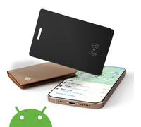 Rastreador para Android, Air Tag Card Delgado 1.8mm Localizador Compatible con Google Buscar App (Solo Android) Recargable buscador de Llaves Bluetooth para Cartera, Maletas, Pasaporte (Negro)