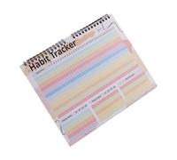 Rastreadores de hábitos diarios con encuadernación y diseños Calendario colorido para establecer objetivos diarios