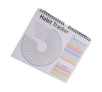 Rastreadores de hábitos diarios con encuadernación y diseños Calendario colorido para establecer objetivos diarios