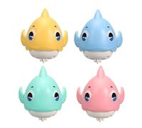 rastrero, juguete de enrollado hacia atrás, 4 dibujos animados para bebé Push and Going Waats Fish - Aprender a rastrear a caminar desarrollo infantil dulce divertido juego de animales marinos