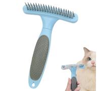 Rastrillo de aseo para perros, rastrillo para pelaje de mascotas, herramienta de cepillo de aseo para perros, rastrillos de pelo largo, 11,1 x 16,4 x 4,3 cm, para mascotas enmarañadas y de pelo largo