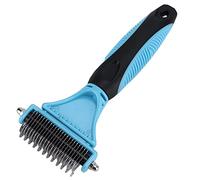 Rastrillo de Capa Inferior para Mascotas - Peine Desenredante de 2 Caras de Acero Inoxidable de 3,4 X 7,1 X 0,9 Pulgadas - Herramienta para Quitar el Pelo Largo - Cepillo de Capa