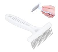 Rastrillo de capa inferior para perros, cepillo de aseo para mascotas de doble, cepillo para quitar el pelo, peine para pelo grueso y largo, 2 uds.
