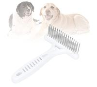 Rastrillo De Doble Hilera Para Mascotas, Rastrillo Para Perros Cepillo Para Descascarillar Peine Rastrillo Para Pelaje De Doble Hilera Cepillo Para El Pelo De Perros Para Mascotas De Pelo Corto Largo