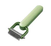 Rastrillo de eliminación de pelo de capa inferior, cepillo de aseo de doble cara, 17 x 7 cm, herramienta profesional para mascotas, peine de pelo, dispositivo de aseo eficiente, accesorio de mango