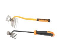 Rastrillo de Jardín Pequeño, Cultivador de Mano de Jardín, Rastrillo de Mano Herramienta de Jardín con Mango de Goma Ergonómico, Rastrillos de Hojas Pequeñas para Jardinería