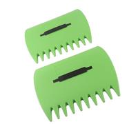 Rastrillo de mano de plástico para césped y jardín, recogedor de hojas caídas, garra de ramas muertas, 2 uds.