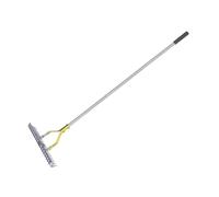 Rastrillo de Paja, Rastrillo de Paja para Césped de 15 Pulgadas, Rastrillo de Metal de Acero Eficiente con Asa, Rastrillo de Aseo de Césped Versátil para Limpiar Hierba Muerta,