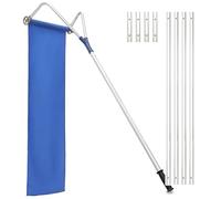 Rastrillo de techo de aluminio con mango extensible para una limpieza eficiente de la nieve y prevención del hielo, ideal para el mantenimiento en invierno