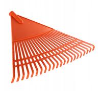 Rastrillo KADAX de plástico, sin mango, naranja, 60 cm