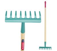 Rastrillo KADAX, rastrillo para mujer, rastrillo plano con mango largo, 8 púas