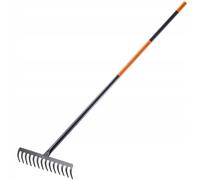 Rastrillo KADAX, rastrillo de jardín de metal, rastrillo ancho con mango de...