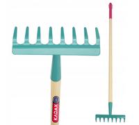 Rastrillo KADAX, rastrillo para mujer, rastrillo plano con mango largo, 8 púas