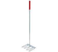 Rastrillo para aparcacoches con mango rojo Kerbl 75 cm