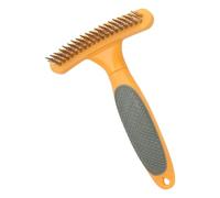 Rastrillo para perros, 11,1 x 16,4 x 4,3 cm, cepillo de aseo para masajear la caída del cabello, peine de desenredar para perros, cepillo de de perro, efecto masaje y protección del cabello