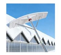 Rastrillo para techos, Herramienta telescópica para Eliminar búhos con Accesorio raspador, rastrillo Curvo Ligero para una Limpieza eficiente del Techo, Eliminar búhos y Hojas