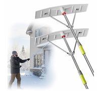 Rastrillo para techos, rastrillo telescópico para Nieve de techos - Herramienta de Aluminio para Quitar Nieve de 6.3 a 21 pies para Grandes altitudes, para despejar Camiones, Hojas y escombr
