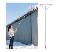 Rastrillo para tejados, Pala telescópica para Nieve de tejado, raspador de Nieve de Hoja Ancha para una Limpieza rápida, Ajustable de 3 a 6 m (9,8 a 19,7 pies), rastrillo Curvo para Uso domé
