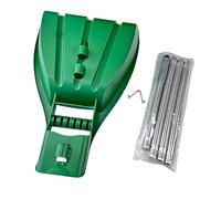 Rastrillos de mano de jardinería con dientes de metal resistentes y mango cómodo para paisajismo al aire libre, uso familiar, rastrillos de agarre cómodo