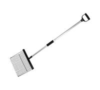 Rastrillos de metal para estiércol de caballos, horquillas para caballos, herramienta de limpieza, horquilla para campos de heno resistente a la corrosión, para establo de caballos, granja, horquilla