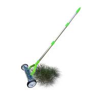 Rastrillos Para Césped Metal Resistente Con Ruedas Y Mango Largo | Herramienta Para Desbroce De Césped Para Jardinería Paisajismo Jardín Y Patio Aflojar Tierra Nivelación