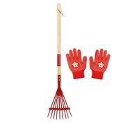 Rastrillos para césped niños: equipo de jardinería en miniatura, mango resistente, portátil y divertido, herramienta juego seguro, accesorio educativo | Herramienta exploración al aire libre niños, tr