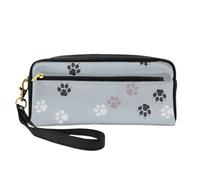 Rastros de Huellas de Patas Cate, Bolsa de Maquillaje Bolsa de cosméticos Bolsa de Aseo de Viaje portátil Estuche de Cuero para Mujeres y niñas