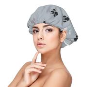 Rastros de huellas de patas Cate,Gorro de dormir de satén para adultos - Gorro de dormir elástico para mujer, cubrecabello nocturno