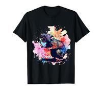 Rat Lover Colorido Retrato Motivo Roedor Mascota Lindo Dueño de Rata Camiseta