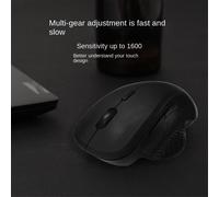 Rat?n inal?mbrico Bluetooth para ordenador port?til, modo dual, ergon?mico, recargable, color negro