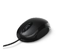 Hama | Ratón Óptico USB con Cable para PC y Portátil (Ratón de Ordenador Básico, 1000 dpi, Diseño Ambidiestro, Cable 1.5 Metros) | Negro
