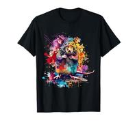 Rat Owner Colorido Retrato Motivo Roedor Mascota Divertido Amante Rata Camiseta