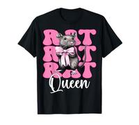 Rat Queen Rat Girl Rat Mom Mouse Día de la Madre Coqueta Arco Camiseta