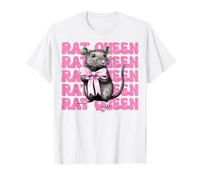 Rat Queen Rat Girl Rat Mom Mouse Día de la Madre Coqueta Arco Camiseta
